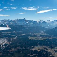 Flugwegposition um 12:45:08: Aufgenommen in der Nähe von Gemeinde Nötsch im Gailtal, Österreich in 2057 Meter